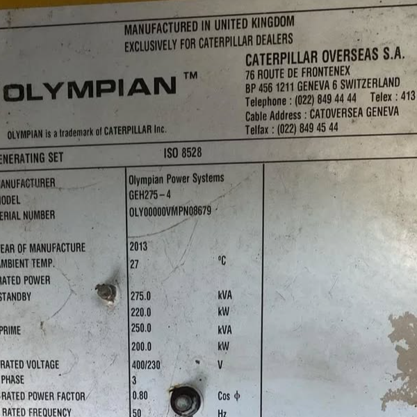 CAT Olympian GEH275-4